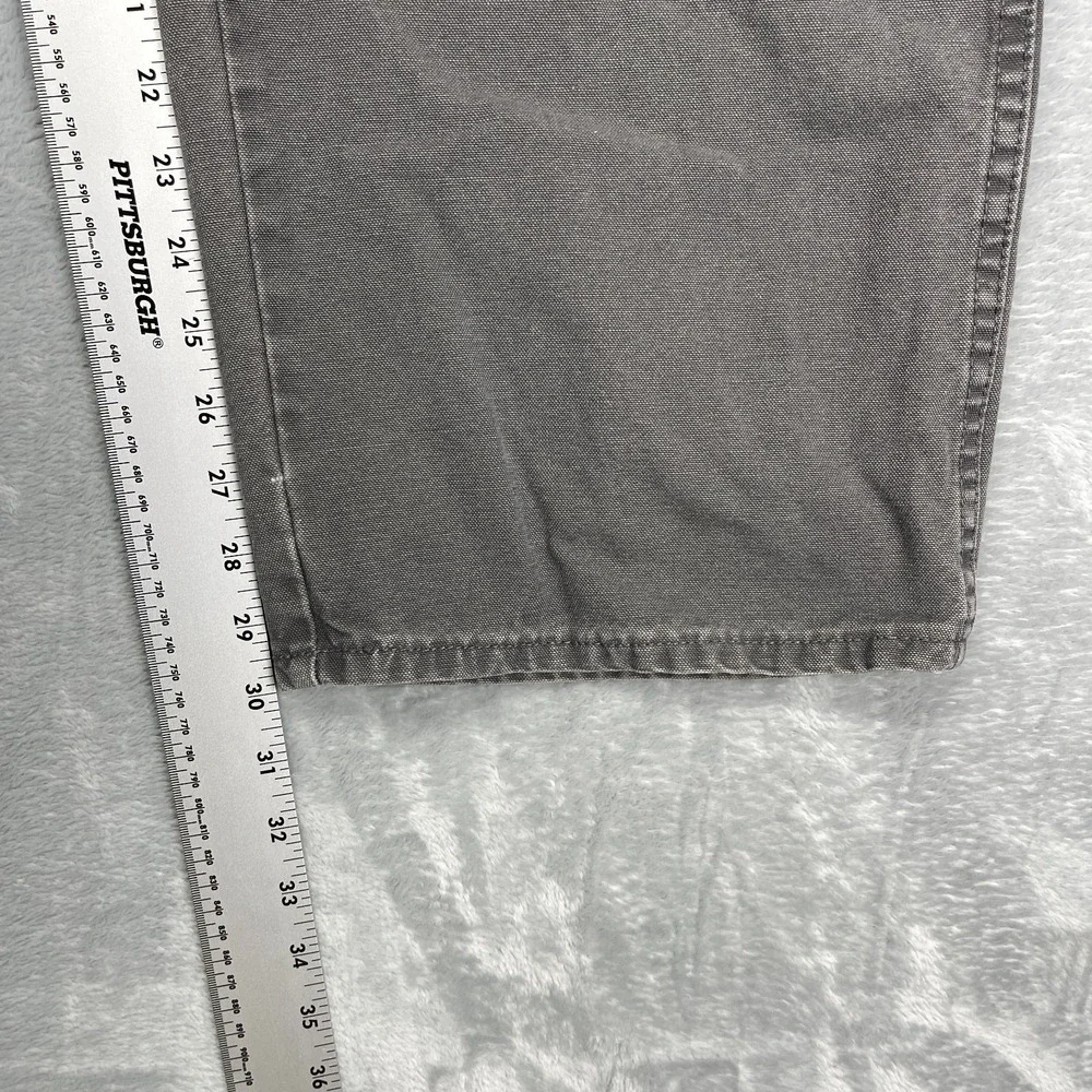 Dickies Carpenter‎ Pants Mens 44x30 Gray Canvas Work Outdoor Loose Fit Wide Leg